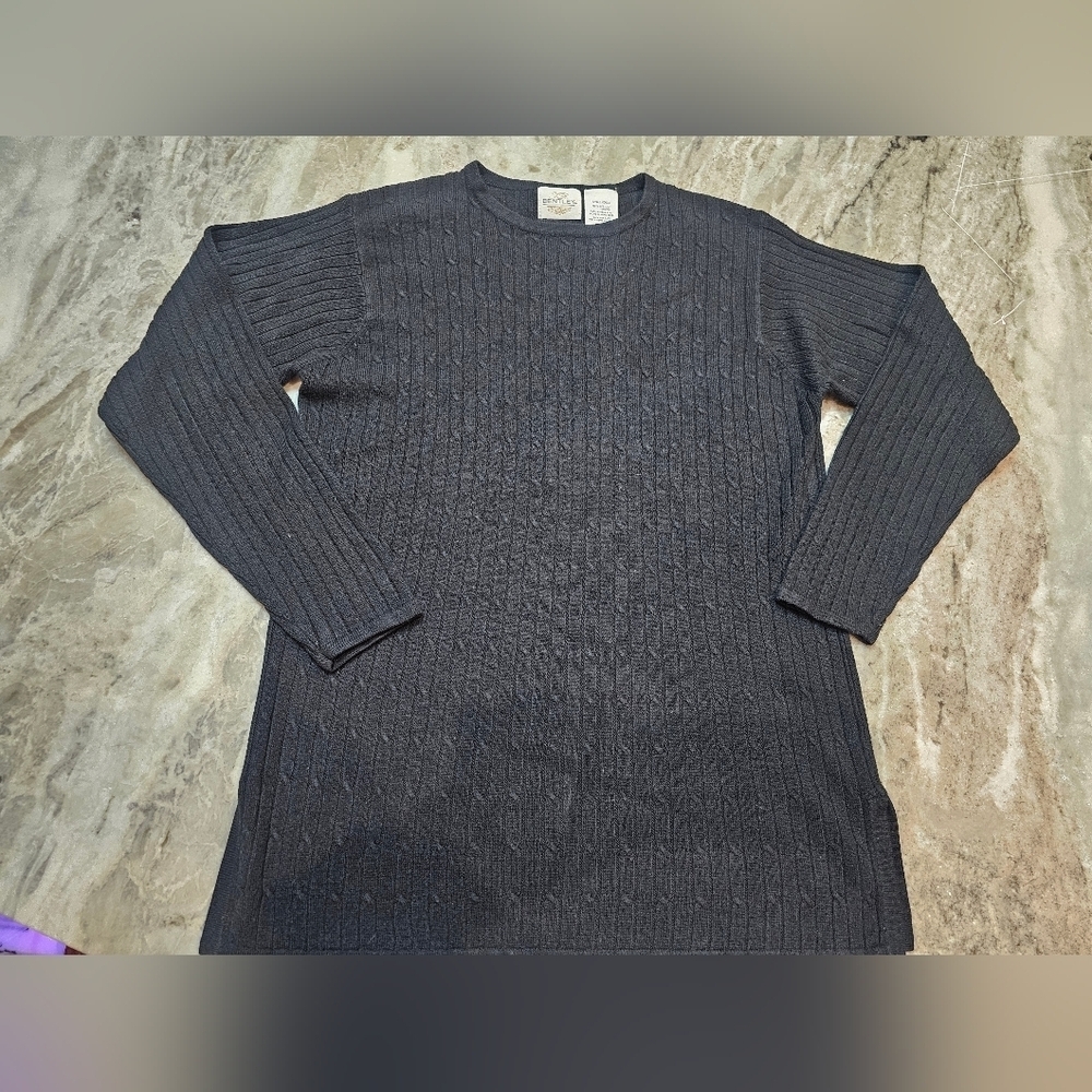 Vintage TR Bentley Black Cable Knit Sweater Women’s Small 100% Acrylic